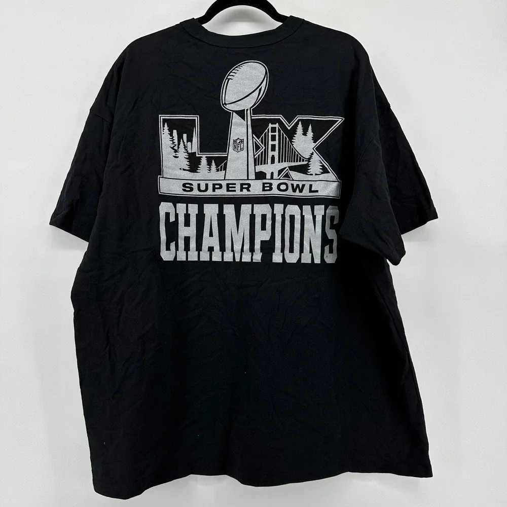 Nike Mens Seattle Seahawks Super Bowl LX Champions T-Shirt Black XXL 04T6-00A